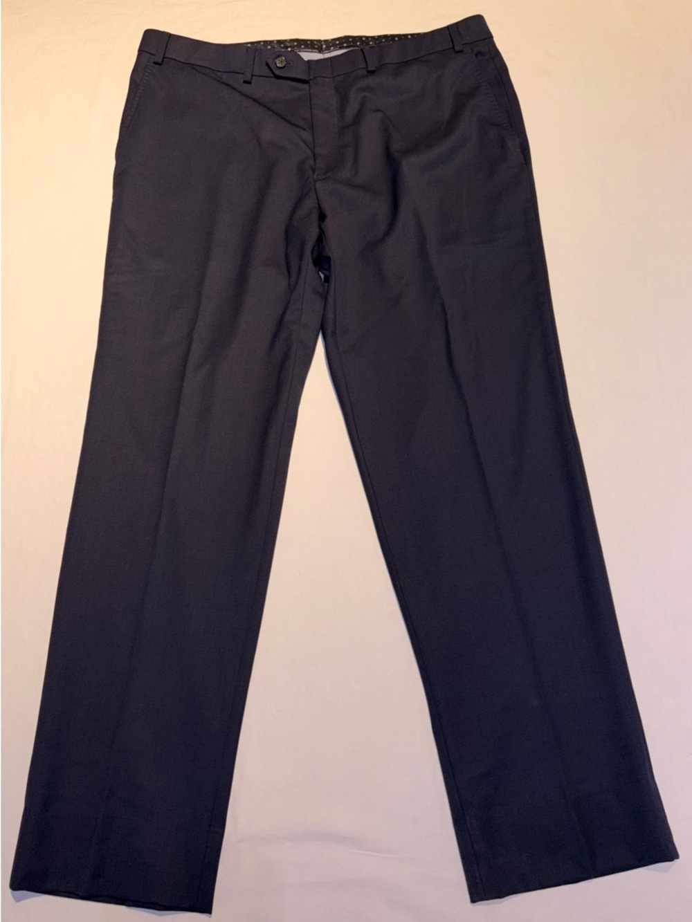 Hart Schaffner Marx Men's Navy Blue Flat Front Dress Pants 38x30